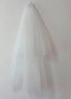 【美品】ウェディングベール　タカミブライダル　ホワイト　チュール2段