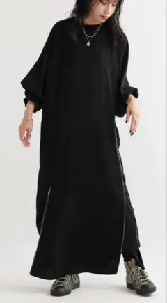 ひまり様専用 antiquaアンティカ 極上落ち感 サイドジップ ワンピース