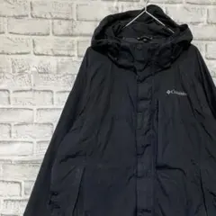 コロンビア　マウンテンパーカー　ブラックL ロゴ刺繍アウトドア0216