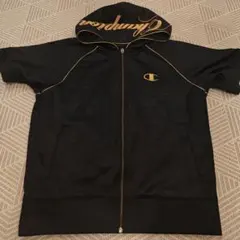 Champion ジップアップパーカー ブラック ゴールド Mサイズのサムネイル