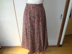 中古。ユナイテッドアローズのロングスカート、Ｍサイズ、ペイズリー、フレアスカート