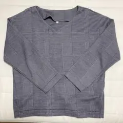 チェック柄7分袖シャツ