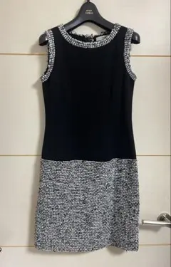 最終値下！René ルネ　ノースリーブ ワンピース 黒/白