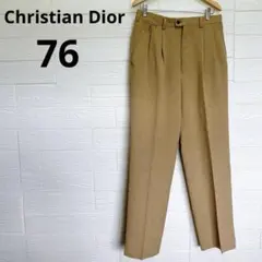 80s Dior 2タック センタープレス リネン スラックス セージグリーン