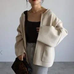 BONJOUR SAGAN ランタンスリーブブルゾン