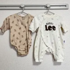 長袖ロンパース　50-60cm 2点セット　まとめ売り　ベビーのサムネイル