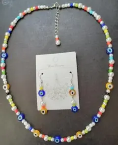 No.6 ミルフィオリ ネックレス ピアス セット