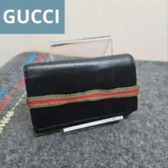 GUCCI グッチ 6連 キーケース シェリーライン GGキャンバス ブラック