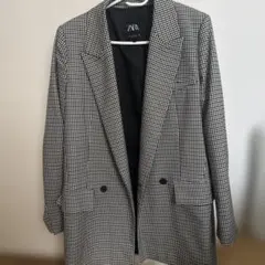 ZARA チェック柄 テーラードジャケット