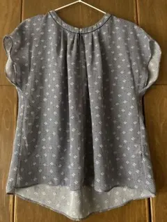⭐️超美品花柄レース 半袖ブラウス ウエストリボン付き - メルカリ