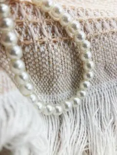 ホワイトパールブレスレット シンプルデザイン sdde