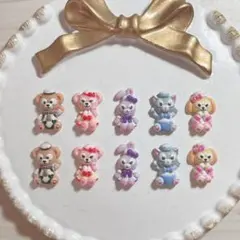 ダッフィー＆フレンズ ディズニー ネイルパーツ 10個セット