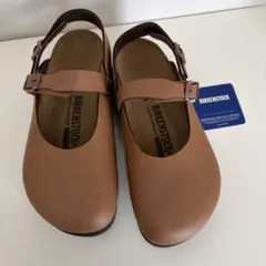 美品【ビルケンシュトック】マントバ レザーシューズ 24.5 ストラップ 
