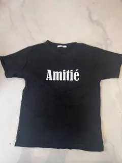 Amitié ロゴプリント Tシャツ ブラックのサムネイル