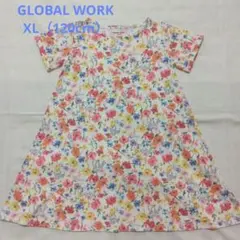 GLOBAL WORK 花柄ワンピース 半袖 XL 120cmのサムネイル
