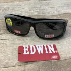 EDWIN 偏光サングラス　カバーグラス　ブラック　四角型　新品未使用（訳あり）