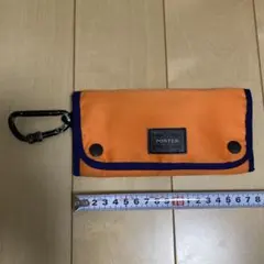PORTER 長財布 オレンジ カラビナ付き