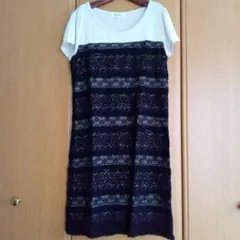 ☆NATURAL　BEAUTY　BASIC☆　Tシャツ風レースワンピース
