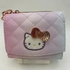 ハローキティ 三つ折り財布 キルティング ピンクのサムネイル