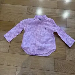 Ralph Lauren ピンク ギンガムチェック シャツ 24M