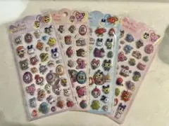 ポップシール 4シートセット 立体シール　３Dシール　たまごっち