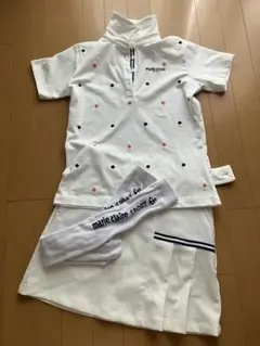 DESCENTE ゴルフウェア ポロシャツ スカート サンバイザー 3点セット