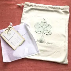 未使用 タグ付き　kaloo の巾着袋　ベビーお着替え　給食着　体操服入れ