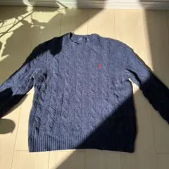 Polo Ralph Lauren ダークグレー ケーブルニット XS