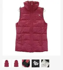 adidas ゴルフ　ダウンベスト　赤