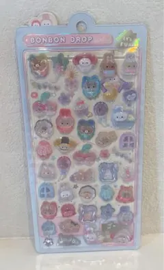 ボンボンドロップシール きぐるみボンボン クーリア 正規品　水色