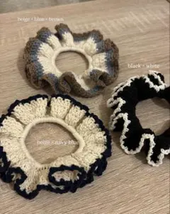 ハンドメイド シュシュ 3個セット