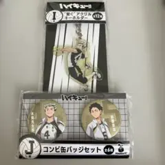 ハイキュー!! 繋ぐアクリルキーホルダーとコンビ缶バッジセット