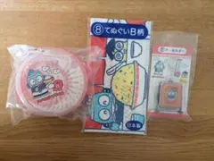 サンリオ 当たりくじ ハンギョドン 電子レンジ蒸し器、キーホルダー、てぬぐい