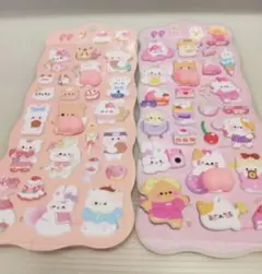 F43.新品２枚セット　おしりシール　モモシール　/ボンボン シール帳