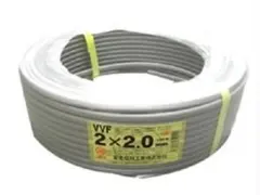 ☆VVF2.0mm-2c☆100m☆白黒☆匿名配送◇追加対応 - メルカリ