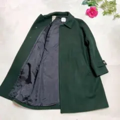 極美品✨　ユナイテッド　トウキョウ　ウール　ステンカラー　コート　グリーン　3のサムネイル