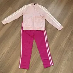 adidas ジャージ上下 ピンク 140 子供服 女の子