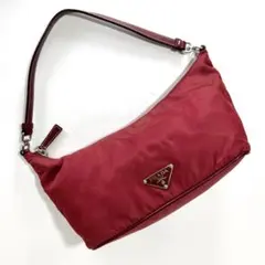 PRADA プラダ ハンドバッグ ナイロン アクセサリーポーチ 赤