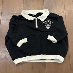 子供服 90cm トレーナー ディズニー 襟付きミッキー
