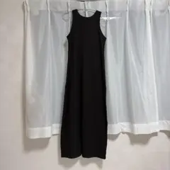 GU ノースリーブ ニットワンピース ブラック