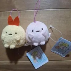 すみっコぐらし ばんざいゴムひも付きマスコット　2点