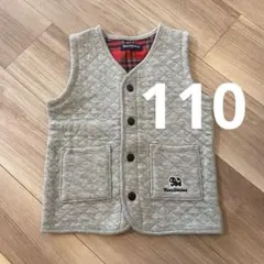 【新品】キルティング グレー ベスト 110