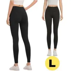 美脚レギンス ヨガスポーツジムウェア 新品 Ｌ産後骨盤 ピラティス ウェア 黒