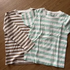 無印良品　ボーダーTシャツ 2枚セット 110cmのサムネイル