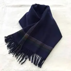 COMME CA ISM コムサイズム　大判ストール ネイビー系
