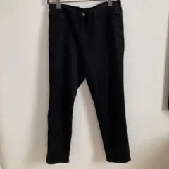 ブラック　ストレートパンツ LLサイズ　裏起毛