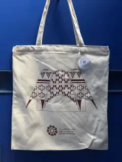 万博　トートバッグ　カタール　パビリオン内限定品　サッカー　ミャクミャク好きに