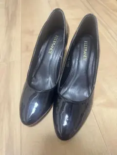 エナメル ブラック パンプス 24.5