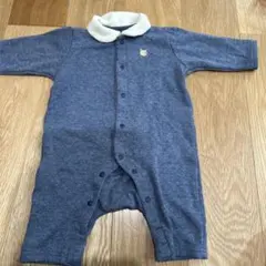 ネイビー 襟付きロンパース 70cm