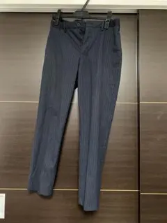 ネイビー ストライプ スラックス Sサイズ　UNIQLO ユニクロ　ビジネス